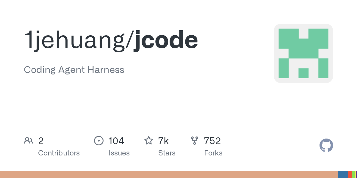 1jehuang/jcode on GitHub